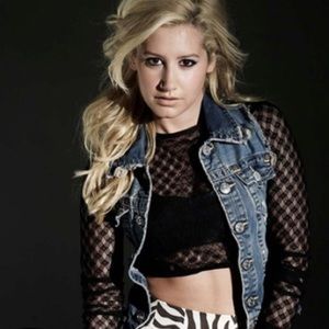 True Religion Jeans Kylie Cut Off Denim Vest